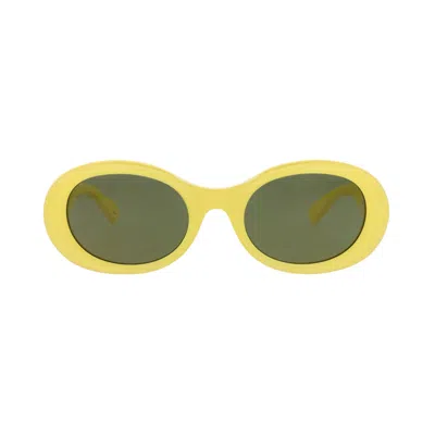 Pre-owned Gucci Round Sunglasses 'yellow/green' | Women's Size Onesize