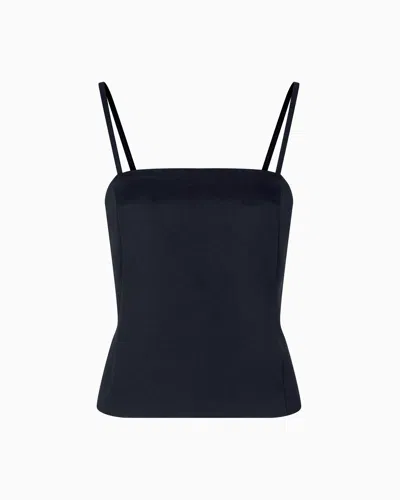 Giorgio Armani Pockets Techno Scuba Bustier Top In Black