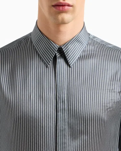 Giorgio Armani Brunello Cucinelli Tailored Blazer In Twill Fabric In Gray