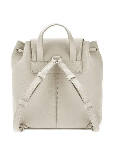 Ferragamo Geometric-flap Drawstring Backpack In Neutral