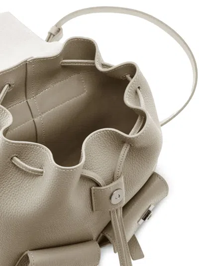 Ferragamo Geometric-flap Drawstring Backpack In Neutral