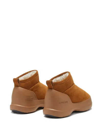 Moon Boot Luna Low Suede Leather Ankle In Brown