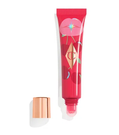 Charlotte Tilbury Unreal Lips Healthy Glow Nectar Lip Oil With Hyaluronic Acid And Vitamin E Juicylicious Cherry Glaze In Red