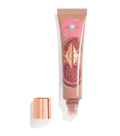 Charlotte Tilbury Unreal Lips Healthy Glow Nectar Lip Oil With Hyaluronic Acid And Vitamin E Juicylicious Candy Fig 0. In Brown