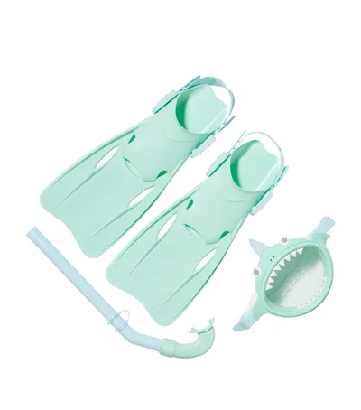 Sunnylife Salty Shark Snorkel Set In Blue