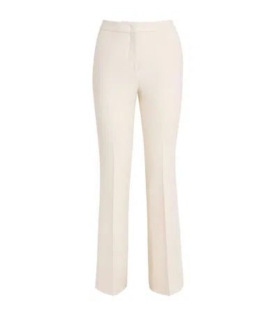 Etro Tailored White Trousers With Flared Hem In White