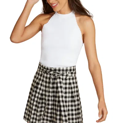 Autumn Cashmere Racerback Top In White In Black