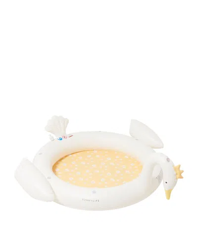Sunnylife Princess Swan Sprinker Mat In White