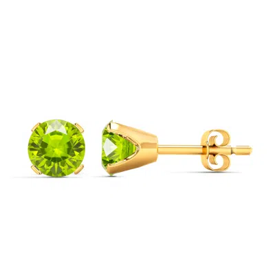 Superjeweler 2 Carat Gemstone Stud Earrings In Gold-classic Solitaire Gemstone Earrings All Gemstone Options In Multi