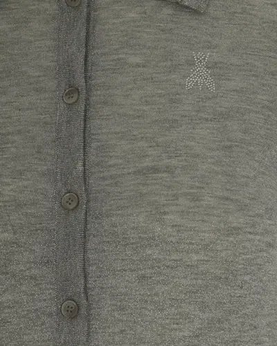 Patrizia Pepe Embroidered Polo Shirt In Gray
