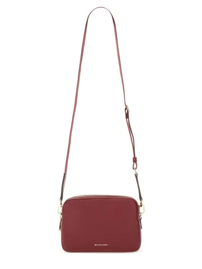 Michael Kors Cross-body Bag With Chain Strap And Front Pocket In Red