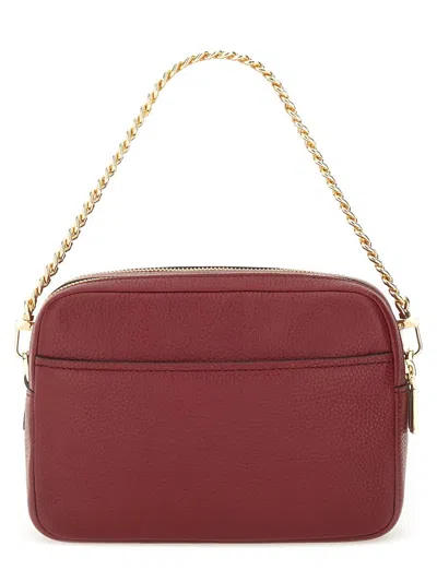 Michael Kors Cross-body Bag With Chain Strap And Front Pocket In Red