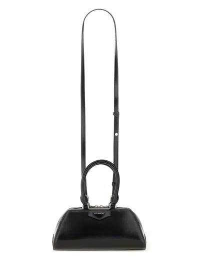 Givenchy Mini Antigona East-west Top Handle Bag In Black