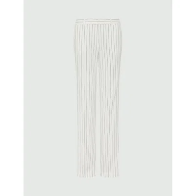 Marella Ulivo Linen-blend Trouser In Gray