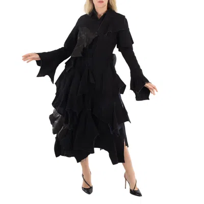 Yohji Yamamoto Black Multi Layered D Collar Dress