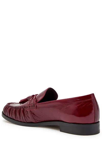 Alohas Marietta Leather Loafers In Burgundy