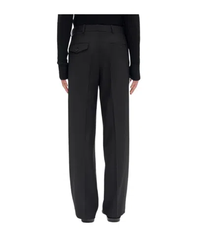Ann Demeulemeester Wrap-front Wool Pants In Black