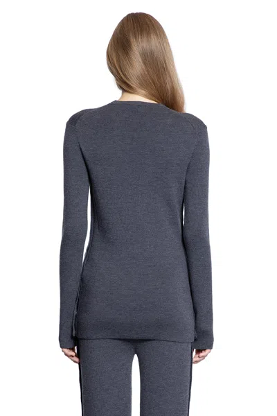 Jil Sander V-neck Wool Jumper In Gray