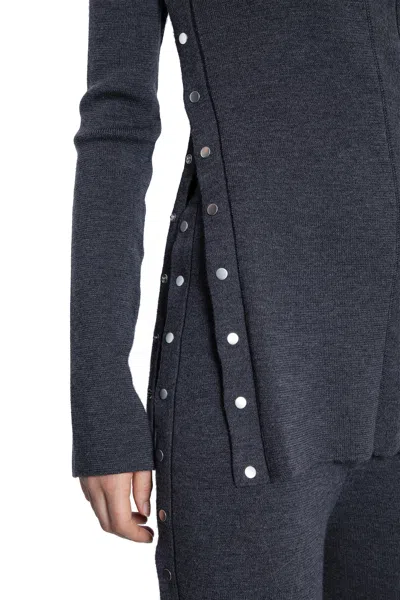 Jil Sander V-neck Wool Jumper In Gray