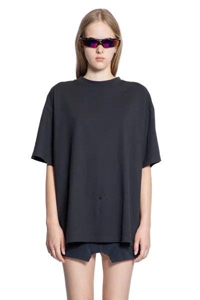 Balenciaga Blackletter Script Oversized T-shirt In Black