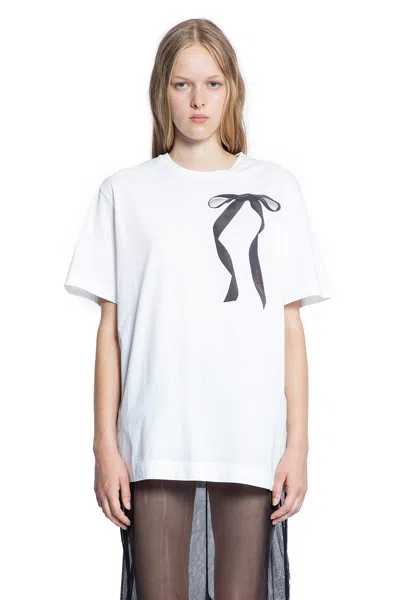 Simone Rocha Ribbon Bow-print T-shirt In White