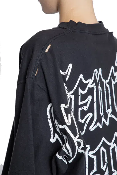 Balenciaga Blackletter Script Oversized T-shirt In Black