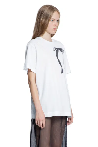 Simone Rocha Ribbon Bow-print T-shirt In White