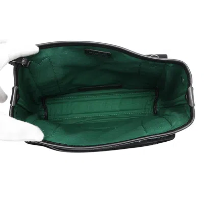 Pre-owned Balenciaga Black Green Wool Canvas Handbag Shoulder Bag ()