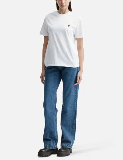 Ami Alexandre Mattiussi Ami Paris Ami De Coeur White Oversize T Shirt