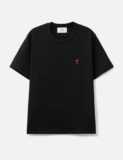 Ami Alexandre Mattiussi Ami De Coeur Black T-shirt In Black