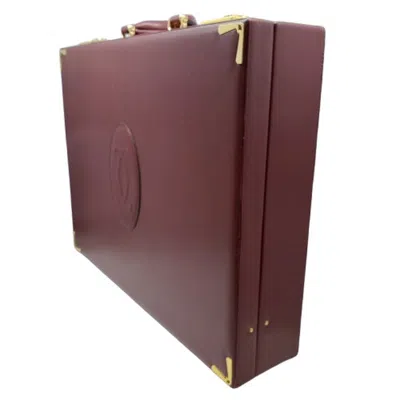 Pre-owned Cartier Must Bordeaux Leather Attaché Case ()
