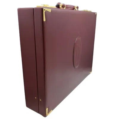 Pre-owned Cartier Must Bordeaux Leather Attaché Case ()