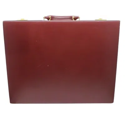 Pre-owned Cartier Must Bordeaux Leather Attaché Case ()