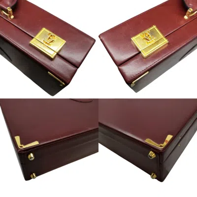Pre-owned Cartier Must Bordeaux Leather Attaché Case ()
