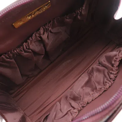 Pre-owned Cartier Must Bordeaux Red Color Wine Red Leather Clutch Bag ()