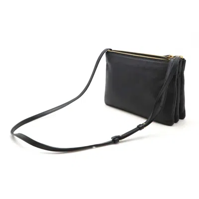 Pre-owned Celine Black Leather Pochette Shoulder Bag ()