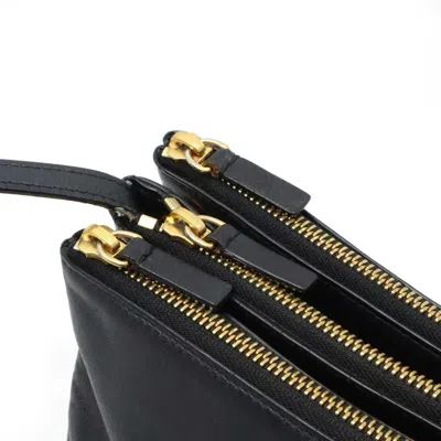 Pre-owned Celine Black Leather Pochette Shoulder Bag ()