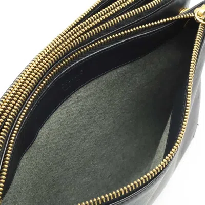 Pre-owned Celine Black Leather Pochette Shoulder Bag ()