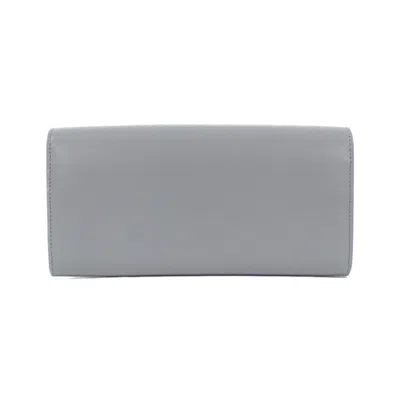 Pre-owned Celine Blue Leather Long Wallet (bi-fold) ()