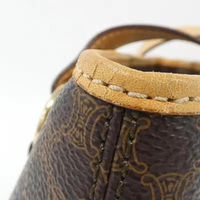 Pre-owned Celine Brown Coated Canvas Shoulder Bag ()