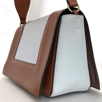 Pre-owned Celine Brown Light Blue Leather Shoulder Bag ()