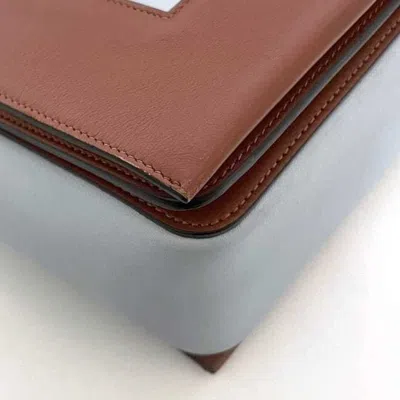 Pre-owned Celine Brown Light Blue Leather Shoulder Bag ()