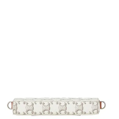 Pre-owned Celine Brown White Pvc Leather Shoulder Bag ()