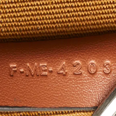 Pre-owned Celine Brown White Pvc Leather Shoulder Bag ()