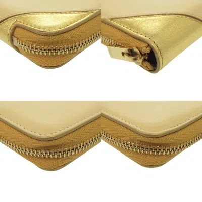 Pre-owned Celine Gold Yellow Leather Wallet (bi-fold) ()