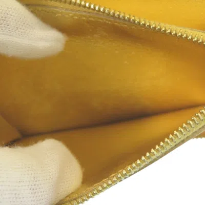 Pre-owned Celine Gold Yellow Leather Wallet (bi-fold) ()