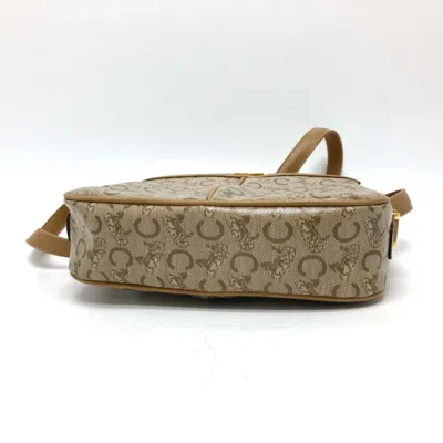 Pre-owned Celine Macadam Beige Pvc Leather Shoulder Bag ()