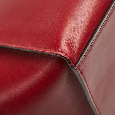 Pre-owned Celine Red Color Leather Handbag Shoulder Bag ()