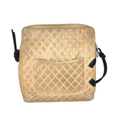 Pre-owned Chanel Beige Black Cambon Ligne Shoulder Bag ()