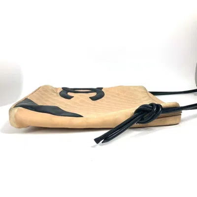 Pre-owned Chanel Beige Black Cambon Ligne Shoulder Bag ()